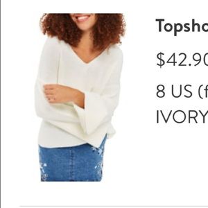 Topshop Off White crossback sweater